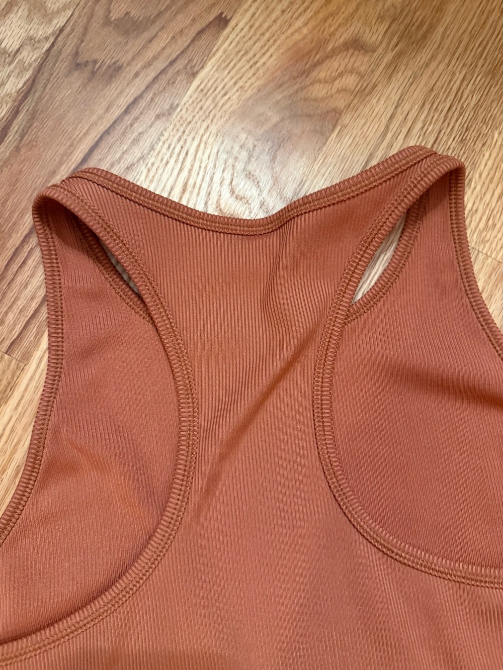 Rust Ribbed Racerback Tank - Picture 2 of 3